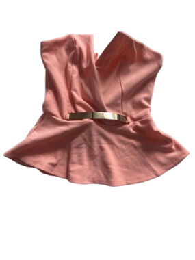 Rose Peplum Top Small NWT